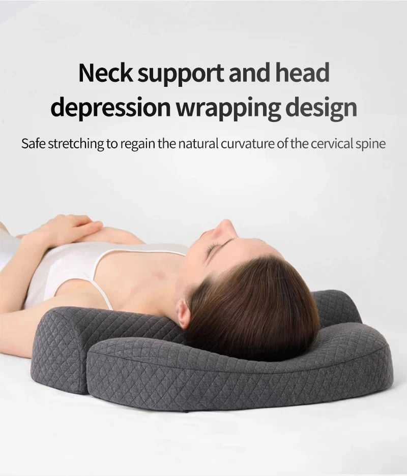 Ergonomic Memory Foam Cervical Pillow – Orthopedic Contour Bed Pillow for Side & Back Sleepers | Neck Pain Relief