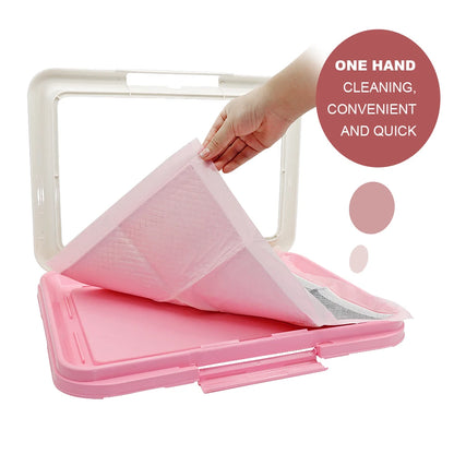 "Portable Dog Potty Training Toilet – Indoor Pet Litter Box for Small Dogs & Cats, Easy to Clean"