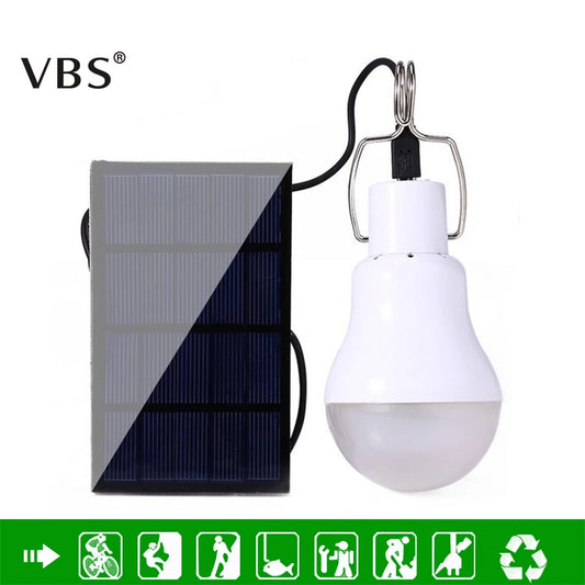 Portable Solar Powered LED Bulb – 6000K Rechargeable Light with Battery for Camping, Emergencies & Outdoor Use