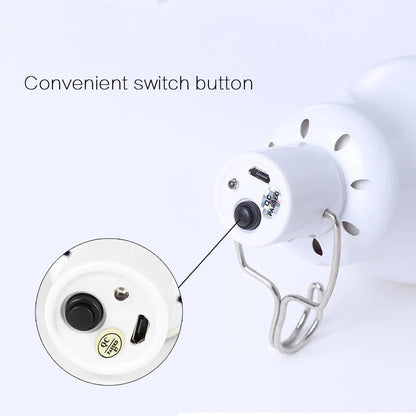Portable Solar Powered LED Bulb – 6000K Rechargeable Light with Battery for Camping, Emergencies & Outdoor Use