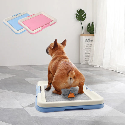 "Portable Dog Potty Training Toilet – Indoor Pet Litter Box for Small Dogs & Cats, Easy to Clean"