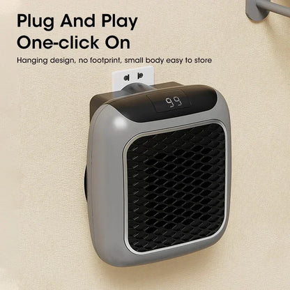 “Wall-Mounted Electric Heater 800W – Energy-Saving Fast Heating with Remote Control (EU Plug)”