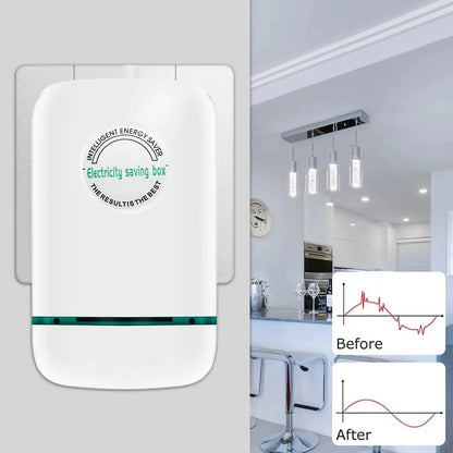 “Pro Power Save Energy Saver Box 90V–250V | EU/US/UK Plug | Household & Commercial Power Saving Device”
