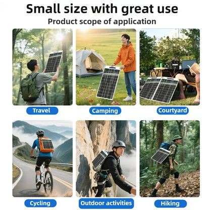 “Portable Waterproof Solar Charger 30W–40W – Dual USB Fast Charging for Phones & Outdoor Use”
