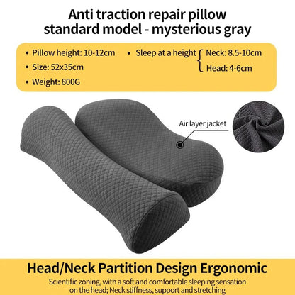 Ergonomic Memory Foam Cervical Pillow – Orthopedic Contour Bed Pillow for Side & Back Sleepers | Neck Pain Relief