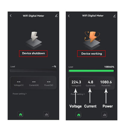 WiFi Digital Energy Meter 80A with Current Sensor Clamp Tuya Smart Life App Monitor Voltage Current Power  110V 240V 50/60Hz