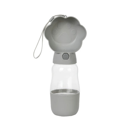 2-in-1 Portable Dog Water Bottle with Food Container – Leakproof Travel Bowl for Dogs & Cats