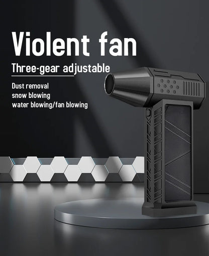High-Speed Air Blower Turbo Jet Fan – 130,000RPM / 120,000RPM Brushless Motor, Handheld, USB Rechargeable Dust Cleanerl