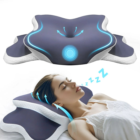 Ergonomic Memory Foam Cervical Pillow – Orthopedic Neck & Shoulder Pain Relief Contour Pillow for Better Sleep