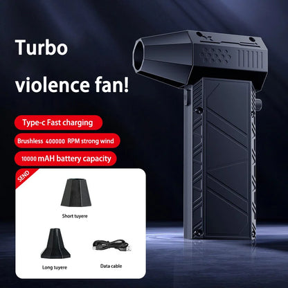 400000RPM Powerful Air Blower & Vacuum Cleaner – USB-C Rechargeable, Brushless Motor, Strong Wind Dust Remover