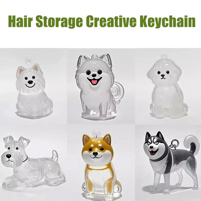 Pet Hair Keepsake Capsule – Memorial Keychain Bottle for Dog & Cat Fur | Transparent DIY Storage Pendant"