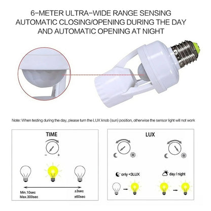 “Smart E27 LED Bulb with Infrared Motion Sensor – Energy-Saving Automatic Lighting”