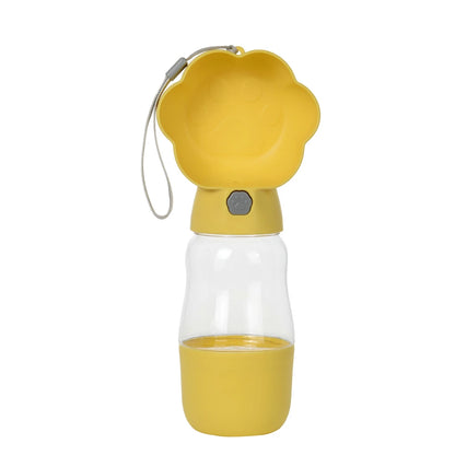 2-in-1 Portable Dog Water Bottle with Food Container – Leakproof Travel Bowl for Dogs & Cats