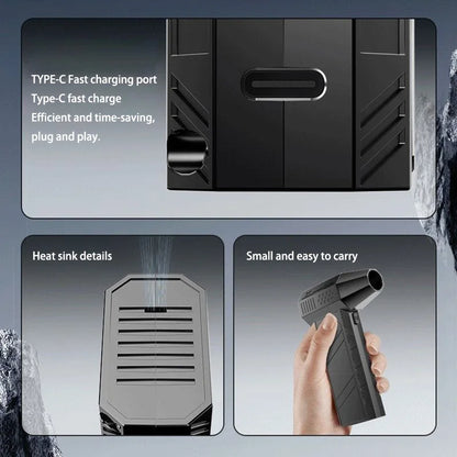 Powerful Air Blower & Vacuum Cleaner 400000RPM – USB-C Rechargeable Dust Remover for Electronics & Home
