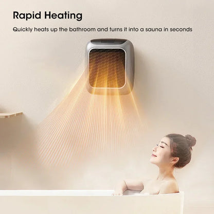 “Wall-Mounted Electric Heater 800W – Energy-Saving Fast Heating with Remote Control (EU Plug)”
