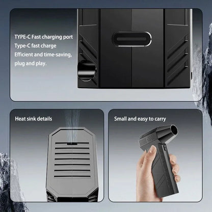 400000RPM Powerful Air Blower & Vacuum Cleaner – USB-C Rechargeable, Brushless Motor, Strong Wind Dust Remover