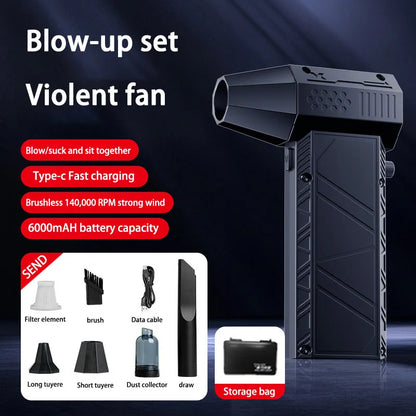 Powerful Air Blower & Vacuum Cleaner 400000RPM – USB-C Rechargeable Dust Remover for Electronics & Home