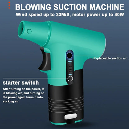 High-Speed Air Blower Turbo Jet Fan – 130,000RPM / 120,000RPM Brushless Motor, Handheld, USB Rechargeable Dust Cleanerl