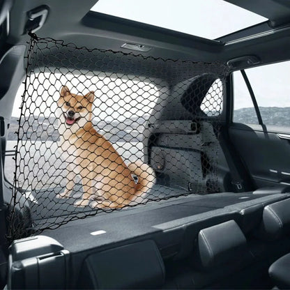 "Dog Car Trunk Barrier Net – Pet Safety Mesh for Back Seat & Cargo – Universal Fit, Easy Installation"