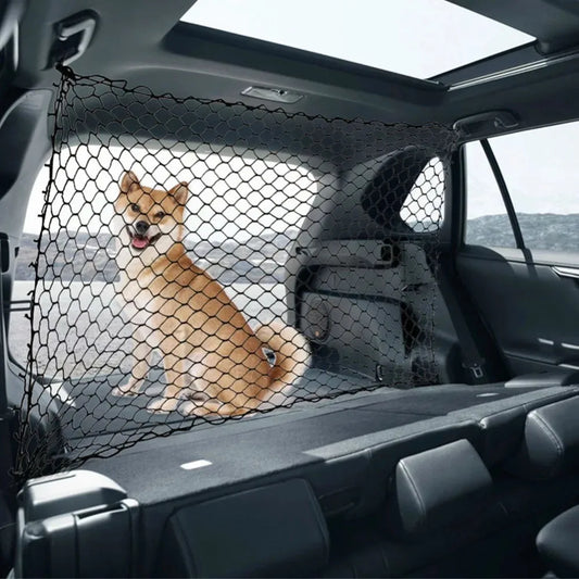 "Dog Car Trunk Barrier Net – Pet Safety Mesh for Back Seat & Cargo – Universal Fit, Easy Installation"