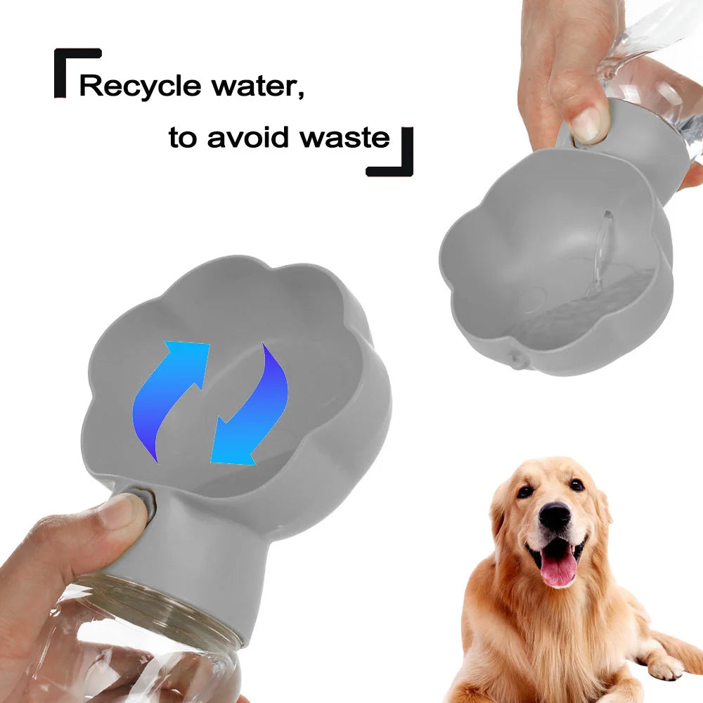 2-in-1 Portable Dog Water Bottle with Food Container – Leakproof Travel Bowl for Dogs & Cats